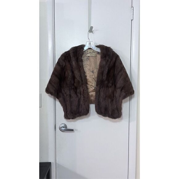 THE FASHION SHOP VINTAGE BROWN MINK STOLE - Picture 1 of 15